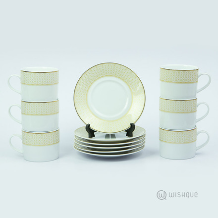 Roxi Gold 12 Pcs Tea Set