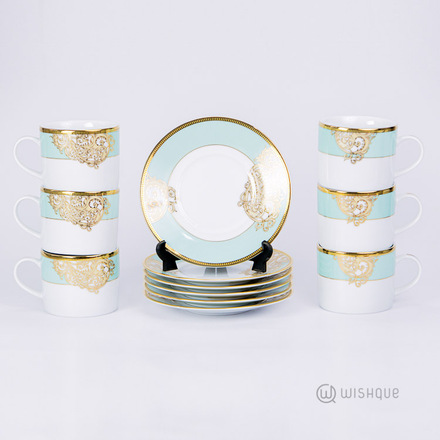Esmeralda Green 12 Pcs Tea Set