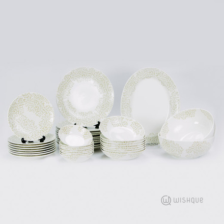 Green Leaf 35 Pcs Dinner Set (Nbc)