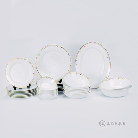 Sayuni Gold 35 Pcs Dinner Set