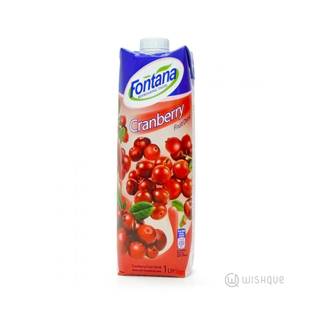 Fontana Cranberry Juice 100% Natural 1L