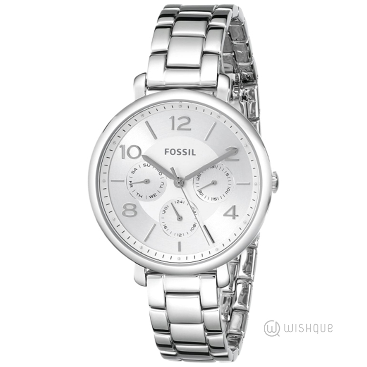 Fossil Jacqueline Silver Stainless Steel Silver Dial Quartz Watch