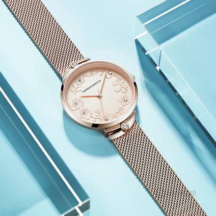HANNAH MARTIN Fashion Watch For Women Business Causal Rose Gold 119QIANSE