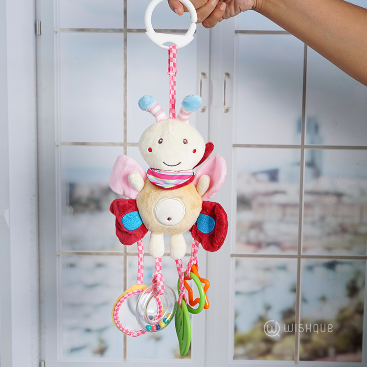 Baby Moo Butterfly Multicolour Hanging Toy With Teether - Baby Toys ...