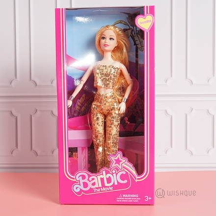 Barbie In Gold Disco Party Dress