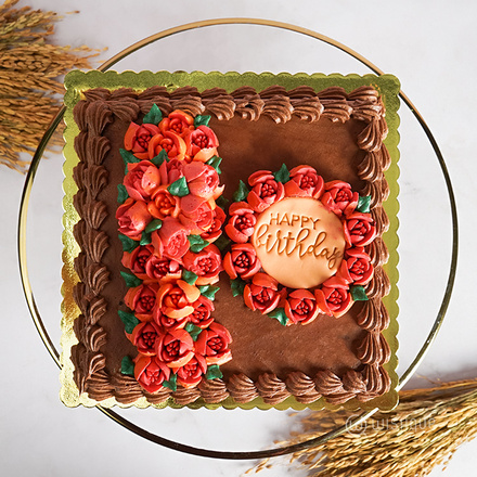 Tulip Wishes Birthday Chocolate Cake