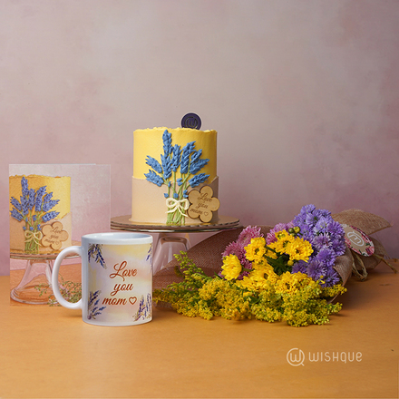 Love You Mom Lavender 04 Pcs Gift Set
