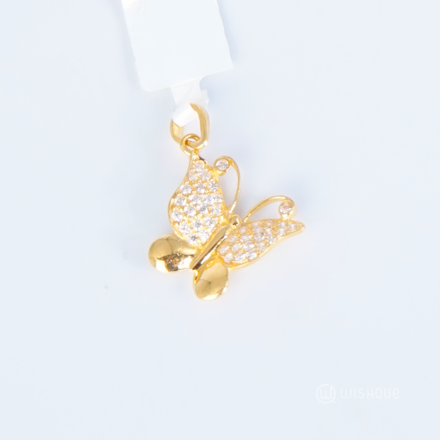 22kt Gold Butterfly With Stones Zercone