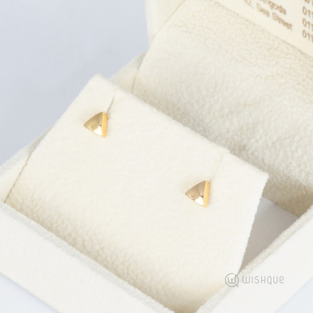 22kt Gold Triangle Earrings