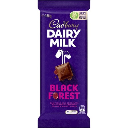 Cadbury Black Forest Milk Chocolate Block 180g