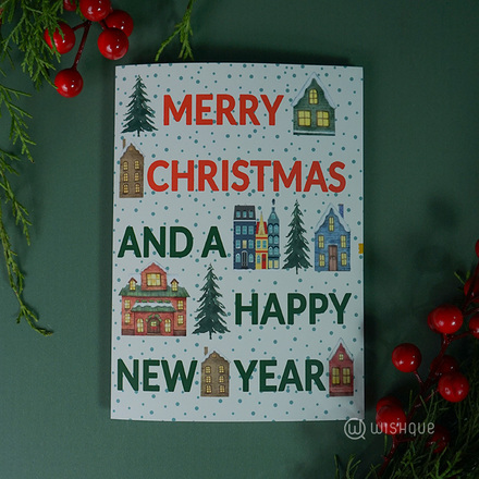 Merry Christmas And A Happy New Year Greeting Card