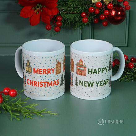 Merry Christmas And A Happy New Year Printed Mug