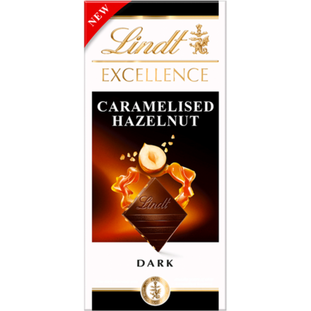 Lindt Excellence Caramelised Hazelnut Dark Chocolate 100g