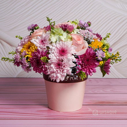 Sweet Meadow Floral Bucket