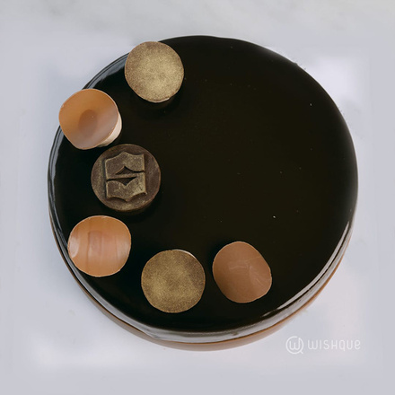 Hazelnut Milk Chocolate & Passion Fruit Cream Cake by Shangri-La