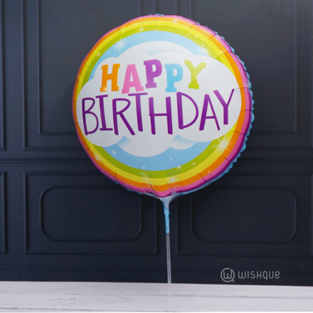 Happy Birthday Rainbow Foil Balloon
