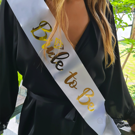 Bride To Be Sash - White