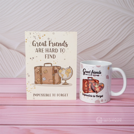 Great Friends Are Hard To Find Printed Mug & Greeting Card