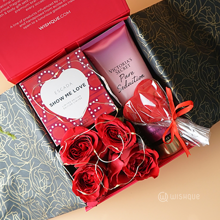 Show Me Love Escada with Victoria's Secret Gift Set Arrangement