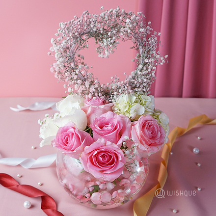 Pink Heaven Fresh Floral Vase Arrangement