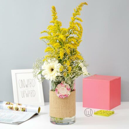 Cylinder Glass Vase - 20 cm