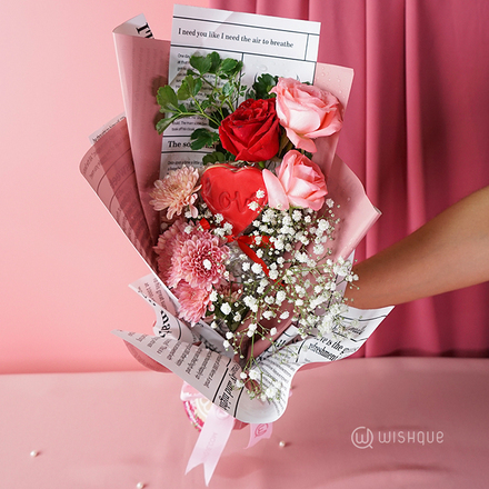 Tender Rose Posy with Love Cookie Copy