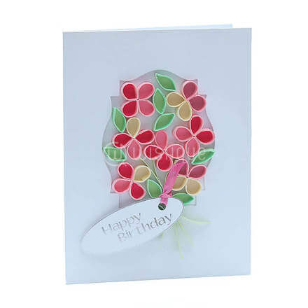 Mirror Framed Flower Bouquet Card