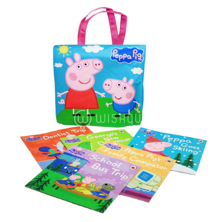 Peppa Pig Library Bag with story books Wishque Sri Lanka's Premium