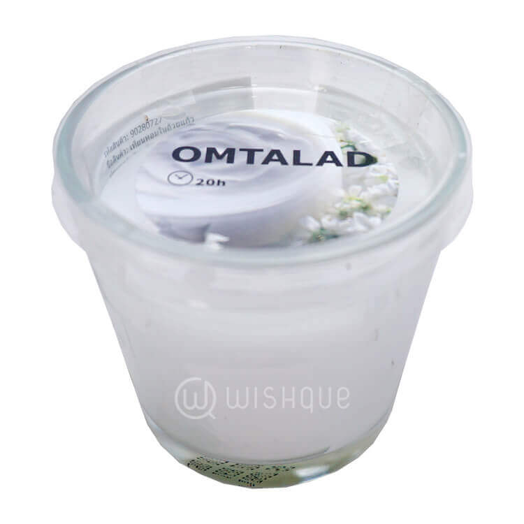 Omtalad Silky White Musk with Roses & Amber Scented Candle Wishque