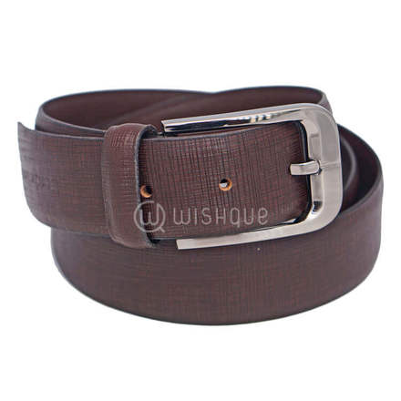 Checkers Brown Cordwainer Genuine Leather Men's Belt
