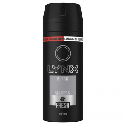 Lynx Black Men Body Spray 165 ml