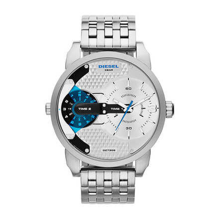 Diesel Men's DZ7305 Mini Daddy Silver-Tone Watch