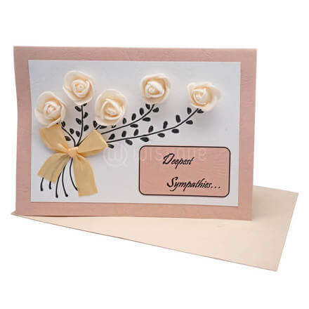 Deepest Sympathies Rose Bouquet Card