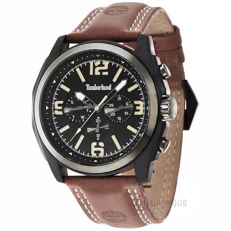 TIMBERLAND TBL.14366JSBU/02 Brown Leather Mens' Watch Wishque Sri