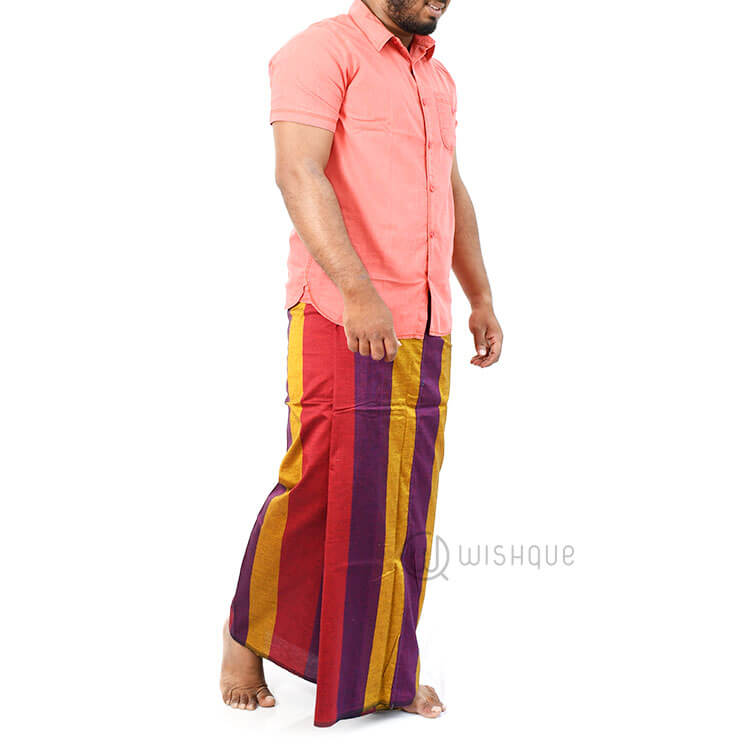 Multi Colored Handloom Sarong Design 1 Wishque Sri Lanka's Premium