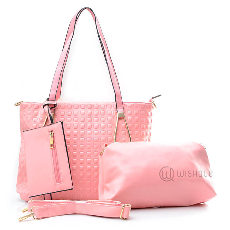 Pink Marble Leather Pair Handbag - Wishque | Sri Lanka&#39;s Premium Online Shop! Send Gifts to Sri ...