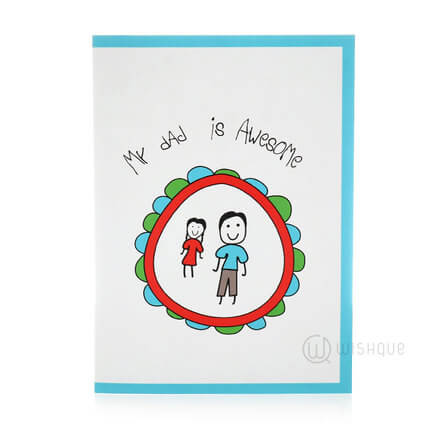 My Dad Is Awesome Greeting Card