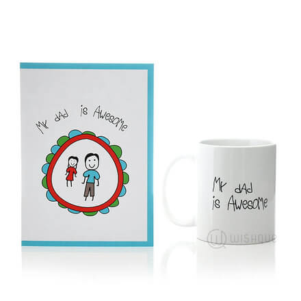My Dad Is Awesome Card & Printed Mug