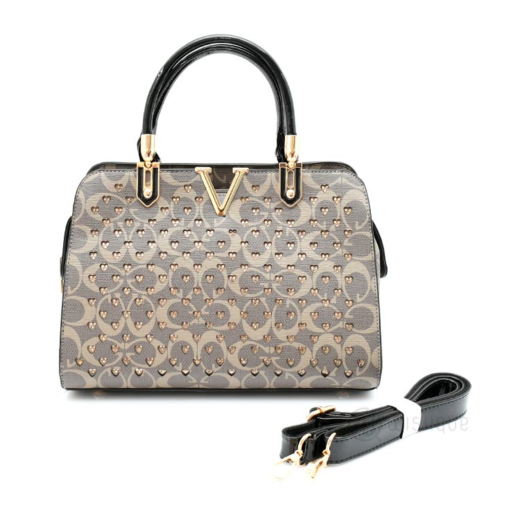 Floral Grey Smart Casual Handbag Wishque Sri Lanka's Premium Online