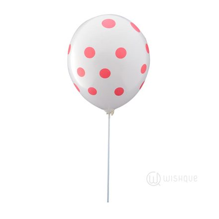 Red Polka Dots LED Balloon