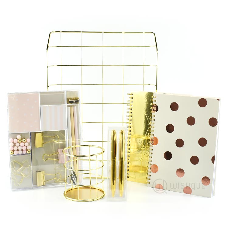 Stylish Gold Desk Stationery Pack Wishque Sri Lanka's Premium