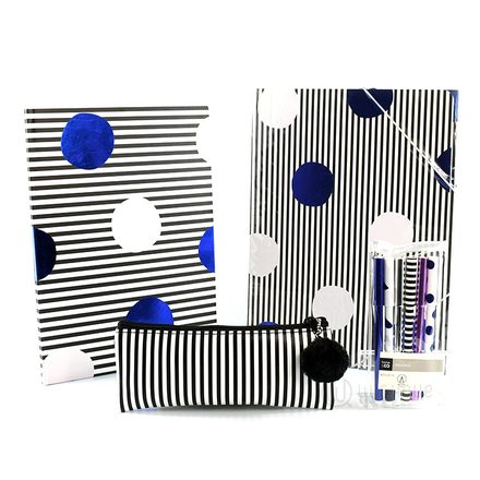 Stylish Polka Dots Monochrome Stationery Pack