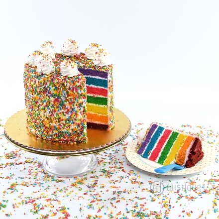 Rainbow Confetti Sponge Cake