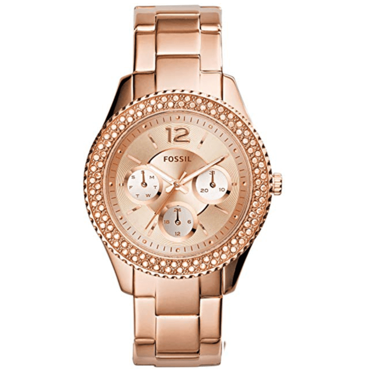 Fossil Women's ES3590 Stella Rose GoldTone Stainless Automatic Watch