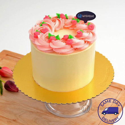 British Roses Buttercream Ribbon Cake