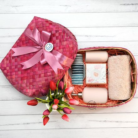 Pink Bathroom Accessories 6 Pcs