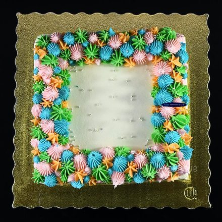 Twilight Buttercream Ribbon Cake