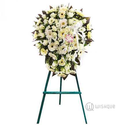 Roses & Gerberas Funeral Standing Wreath
