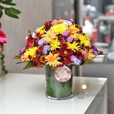 Front Desk Chrysanthemums Arrangement