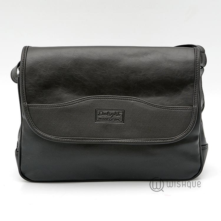 Plain Black Messenger Crossbody Bag Wishque Sri Lanka's Premium